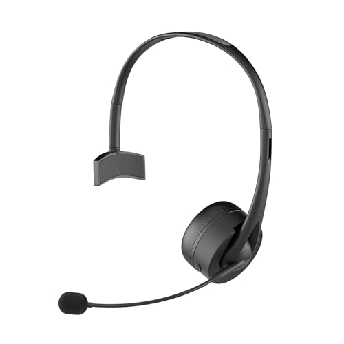 Blue Tooth Truck Driver Headset Bluetooth Wireless with Mic, T4900, Wireless, Bluetooth, Single-Ear, Black