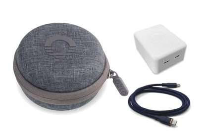 Travel Accessory Kit | Travel Case + USB-C Charging Block + Silicone Charging Cable | Hard Shell Case for Ozlo Sleepbuds Smart Case