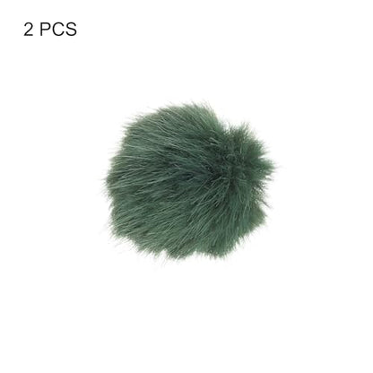 PATIKIL Furry 마이크 윈드스크린 5mm x 55mm 마이크 커버 윈드실드 실내 실외 마이크용 그린 2팩 - color: 초록색., size: 5mm x 55mm