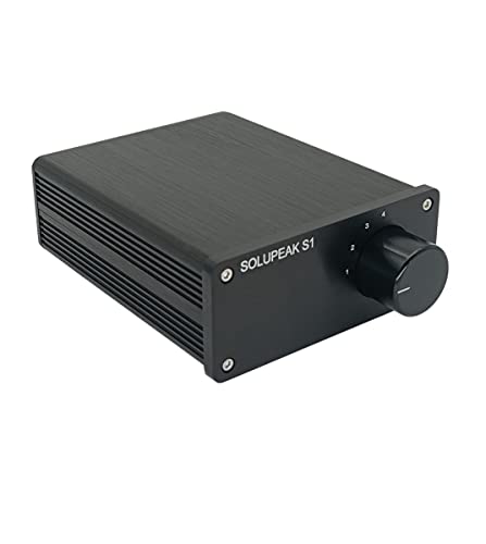 S1 4 Way RCA Audio Switch Stereo Switcher Selector Box | 4 IN 1 OUT you quickly sw between 4 audio sources in, avoiding frequent cable changes，Bi-Direction passive no need power - color: 4-WAY RCA Switch(4 IN 1 OUT)-Upgrade version