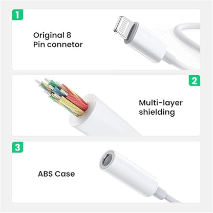 [Apple MFi Certified] 3 Pack Lightning to 3.5 mm Headphone Jack Adapter | for iPhone 3.5mm Headphones/Earphones Aux Audio Dongle Adapter Compatible for 14 13 12 11 XS XR X 8 7, Support All iOS