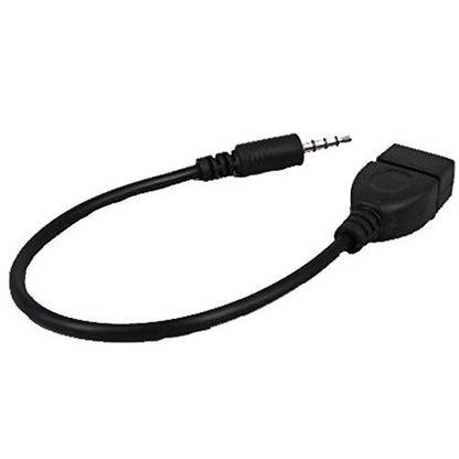 USB Female to 3.5mm Jack Male Audio Converter Adapter (Black)