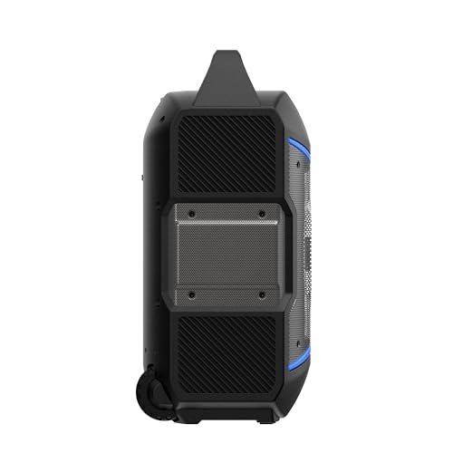 ION Block Rocker - Portable Bluetooth Outdoor Party Speaker with Karaoke Microphone, Battery, 4 Speakers, Radio, USB Port, App, Water-Resistant, 120W - style: Block Rocker