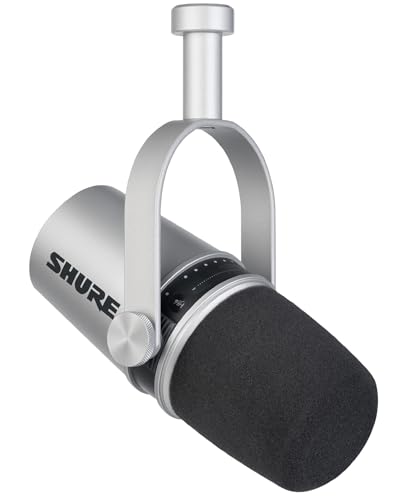 Shure MV7 USB Podcast Microphone - Silver - color: Silver