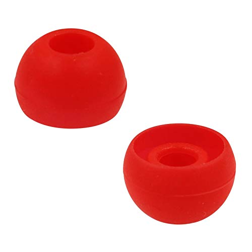 Replacement Silicone Earbuds Ear Tips Eargels Buds Set Compatible with Beats Powerbeats 3 Powerbeats 2 Wireless in-Ear Earphones (4 Pairs/Red) - color: Red