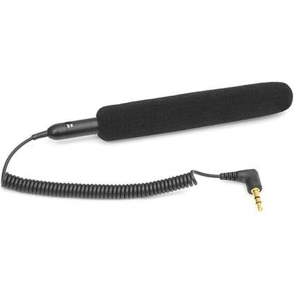 Pyle Camera-Mount Shotgun Microphone, Back Electret Condenser, Line-Gradient Pattern, 3.5mm Connector, 42dB Sensitivity, 50Hz-18kHz, Windscreen & Mic Holder, On-Camera Condenser Mic for Clear Audio