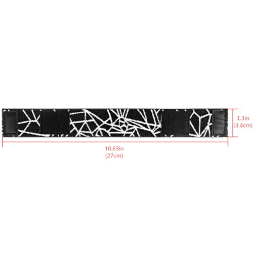 Geekria Flex Fabric Headband Pad Compatible with SteelSeries Arctis 5, Arctis 3 Headphones, Replacement Band Repair Part (Black + White) - color: Black + White