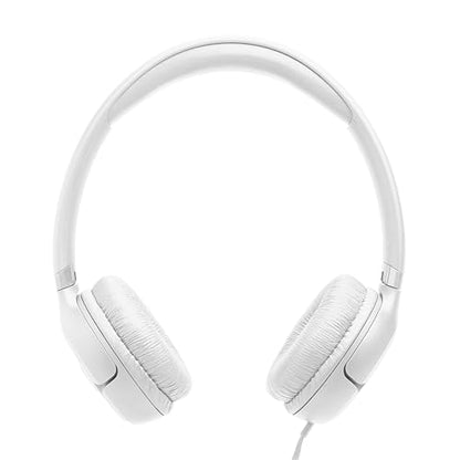 JBL Tune 530C - Wired On-Ear Headphones - White | JBL Pure Bass Sound, Hi-Res Audio, Wide compatibility, 3-button remote with microphone, Easy EQ presets - color: White