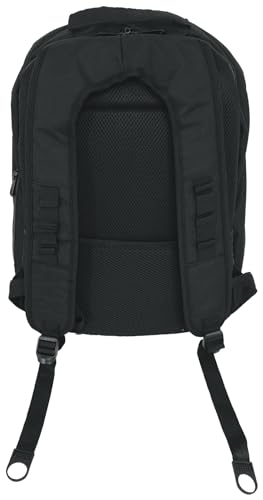 Rockville DJBP24 Rugged DJ Compact Backpack, 11 Compartments, 17" Laptop | Fits 2 Laptops, YKK Zippers, Waterproof Zipper Track, Padded Interior, Rubber Feet, Trolley Sleeve, Opens Flat, Mesh Straps