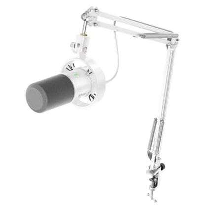 FIFINE XLR Dynamic Microphone with Boom Arm Kit for Vocal, Recording, Studio Podcast Mic Bundle with Metal Arm Stand, Tap-to-Mute, 3.5mm Headphone Jack for Streaming, Music Creation (K688W+CS1W)
