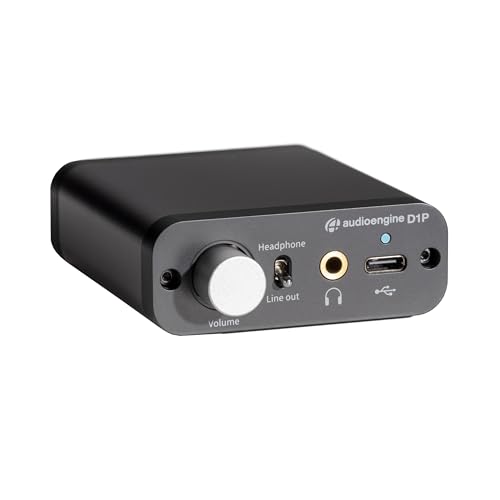 Audioengine D1P Portable Headphone Amplifier and DAC, 32-Bit USB DAC Amp | For Gaming, Music Streaming and Travel - size: Portable