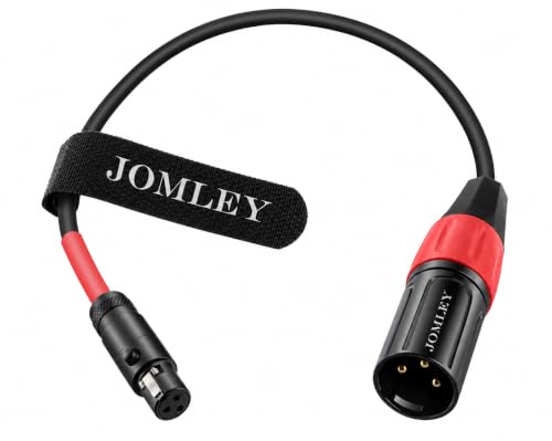 Mini XLR Female to Regular XLR Male Pro Lapel Microphone Cable, 1FT - size: 1 feet