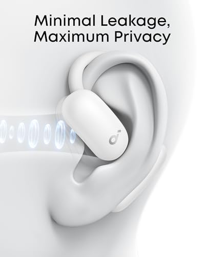 Soundcore AeroFit 2 by Anker Open Ear Earbuds, Open Ear Headphones, Earbuds | Real-Time Translation, 4 Adjustable Positions, 42H Playtime, Rich Bass, Hi-Res, IP55, AI Clear Calls, Wireless Charging - color: White, style: Standard