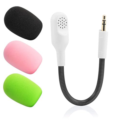 LEFXMOPHY Mic for Razer BlackShark V2 Pro (2023 Edition) Wireless Gaming Headset 3.5mm Detachable Game Boom Microphone (Not for 2020 Version) - color: White 2023 Edition 1-Pack