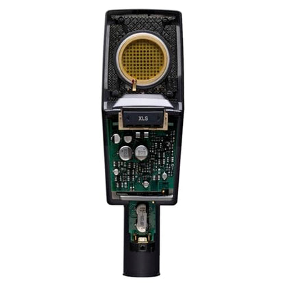 AKG Pro Audio C414 XLS Studio Grade Professional Large Diaphragm Vocal and Instrument Condenser Microphone with Rugged Aluminum Carrying Case. XLR Connector. Gray with Gold - style: C414 XLS Single