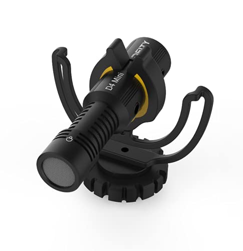 Deity V-Mic D4 Mini Microphone On-Camera Interview Mic for Vlog | Ultracompact On-Camera Mic, Plug-in Power, Trs and Trrs Cables, Dual-Track Input,Super Cardioid Compact