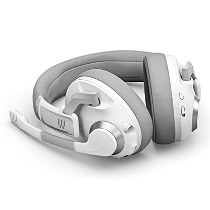 EPOS Gaming H3Pro Hybrid Gaming Headset - PC Headphones with Microphone - Noise-Cancellation, Adjustable, Smart Button Audio Mixing, Bluetooth, Gaming Suite, Surround Sound - (Ghost White) - color: Ghost White