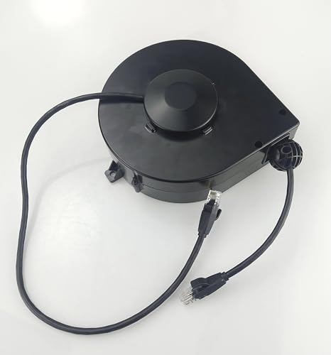 Compact Retractable CAT6 Reel with Constant Tension (Non-Locking)