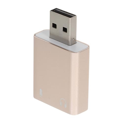 USB External Sound Card Audio Interface with Headphone and Microphone Jack Plug and Play USB to Adapter for Laptop Desktop No Driver Required Compact Stereo Sound Card Random Color