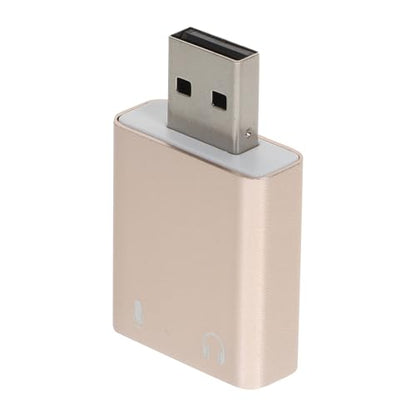USB External Sound Card Audio Interface with Headphone and Microphone Jack Plug and Play USB to Adapter for Laptop Desktop No Driver Required Compact Stereo Sound Card Random Color