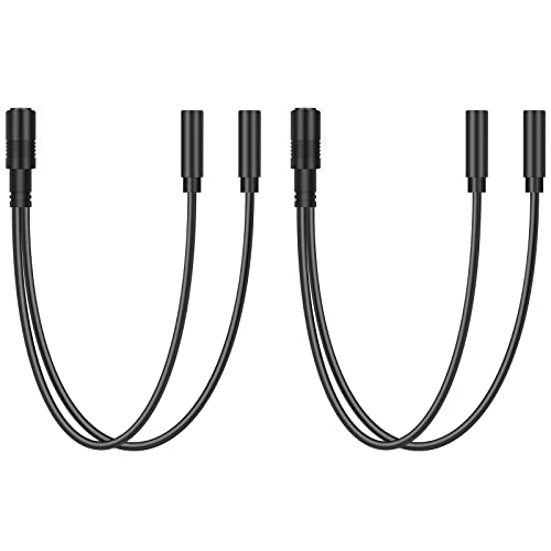 2 Pack 3.5mm 1/8" TRS Stereo 1-Female to Dual 2-Female Jack Splitter Audio Cable