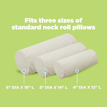 Bean Products Earth Heavy Duty Cotton Neck Roll Pillowcase 6"Dia x 16" - color: Earth (10 Oz Cotton), size: 6" x 16"