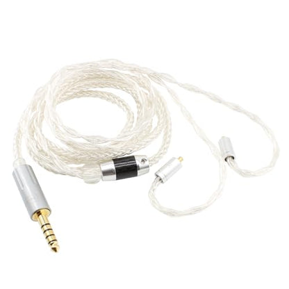 Youkamoo MMCX IEM Cable 4.4mm Balanced Silver Plated Copper Earphone Upgrade Cord Compatible with Shure SE215 SE425 UE900 Moondrop Aria Tin T2 T3 BGVP 2m 6.5ft - color: Silver