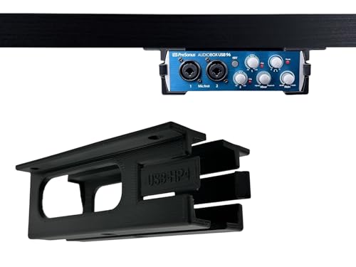 Desk Mount Kit for PreSonus AudioBox USB96, HP4, TubePre, & BlueTube, Under Desk Mount Brackets with Reversible Clips, Secure Mounting Accessory