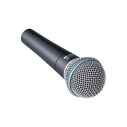 Shure BETA 58A Supercardioid Dynamic Vocal Microphone | Single Element Supercardioid Dynamic Mic for Stage and Studio, 5/8 to 3/8 (Euro) Thread Adapter and Storage Bag
