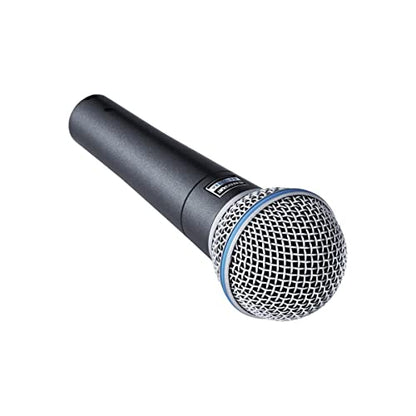 Shure BETA 58A Supercardioid Dynamic Vocal Microphone | Single Element Supercardioid Dynamic Mic for Stage and Studio, 5/8 to 3/8 (Euro) Thread Adapter and Storage Bag