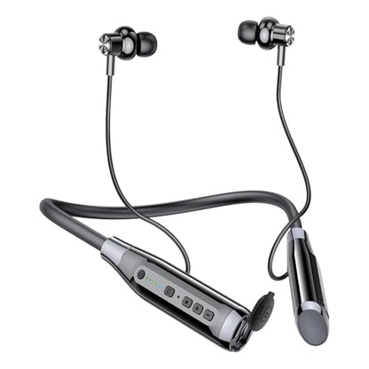 Kinobo Neckband Bluetooth Headphones，6.0 Bluetooth 120 Hours Playtime，IPX7 Sports Waterproof Earbuds with Microphone Noise Cancelling with TF Card Slot ，HiFi Stereo (Black) - color: Black