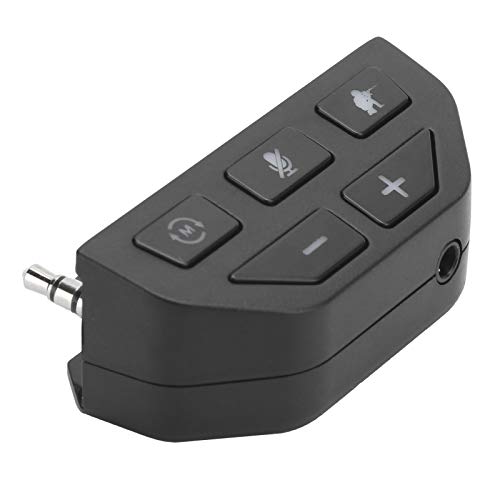 Stereo Headset Adapter, Gamepad Controller Audio Adapter with Volume Control, 3.5 mm Headphone Converter Sound Enhancer, for Xbox One(Black)