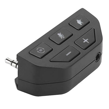 Stereo Headset Adapter, Gamepad Controller Audio Adapter with Volume Control, 3.5 mm Headphone Converter Sound Enhancer, for Xbox One(Black)