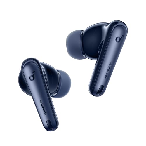 Soundcore by Anker Liberty 4 NC Wireless Earbuds | 98.5% Noise Reduction, Adaptive Noise Cancelling to Environment, Hi-Res Sound, 50H Battery, Wireless Charging, Bluetooth 5.3 - color: Navy Blue