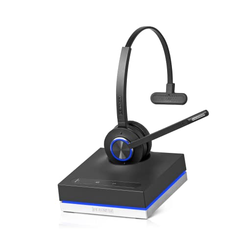 Leitner LH570 2-in-1 Wireless Office Headset with Mic - Computer & Telephone Headset (DECT Headset, not Bluetooth) - 5 Year Warranty - Phone Headsets for Office Phones - size: Single-Ear