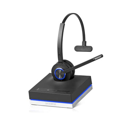 Leitner LH570 2-in-1 Wireless Office Headset with Mic - Computer & Telephone Headset (DECT Headset, not Bluetooth) - 5 Year Warranty - Phone Headsets for Office Phones - size: Single-Ear