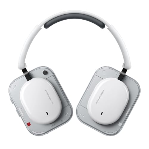 Nothing Headphone (a) 2026 New, Adaptive Active Noise Cancelling Headphones, Wireless Over Ear Bluetooth 5.4 ANC Headset with LDAC Hi-Res, 5 HD Mics Ultra Bass via APP, 135 Hours Playtime, White - color: White