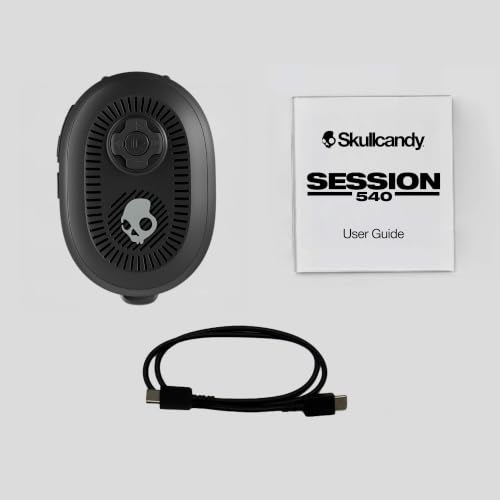 Skullcandy Session 540 Portable Lightweight Bluetooth Speaker - True Black | Waterproof, Dustproof, 17 Hours of Playtime, Built for Home, Outdoors, Party, Travel, Big Sound, iPhone Android Compatible - color: True Black