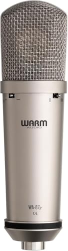 Warm Audio WA-87jr Large Diaphragm Condenser Mic with Shockmount, Rich Studio-Grade Sound for Vocals, Instruments, Podcasts, Nickel - color: Nickel