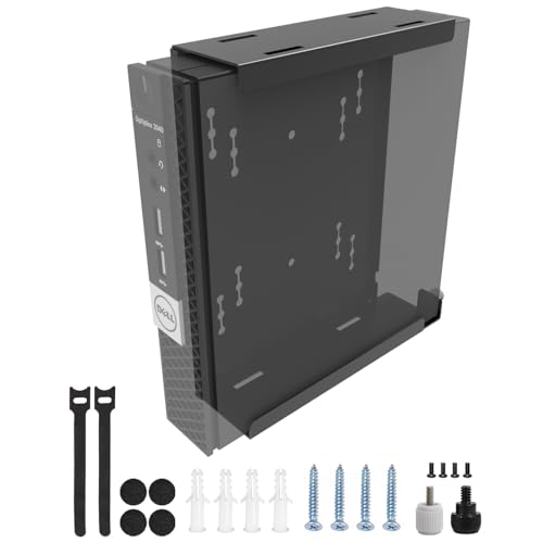 Mini PC Wall Mount for Dell OptiPlex Micro Form Factor Case | VESA and Under Desk Mount Fits MFF 7080, 7060, 7010, 5060, 3040, 3046, 3050, 3060 and Lenovo ThinkCentre Tiny Desktops(HDM)