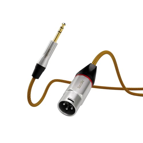 Balanced XLR to 1/4 Inch TRS Audio Cable, Pro Patch Cord for Studio Mixers & Monitors - 6.35mm to XLR Male, 3.3ft (1m) Noise-Free - size: 3.3 Feet, style: XLR Male to 6.35mm