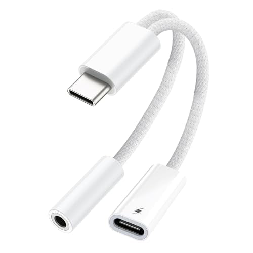 KikoSaka USB C to Headphone Jack Adapter with PD Fast Charging