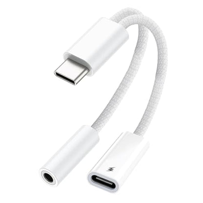 KikoSaka USB C to Headphone Jack Adapter with PD Fast Charging