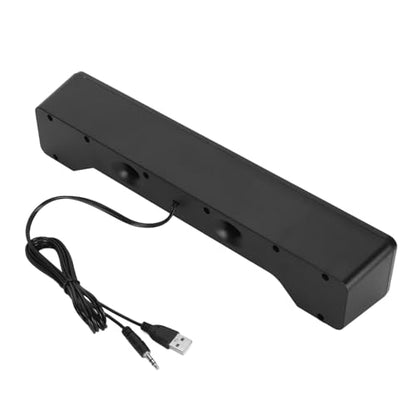 Computer Speakers, Wired USB Desktop Soundbar with Volume Knob, HiFi Clear Sound, Anti Static Noise Mini Speaker for PC Laptop