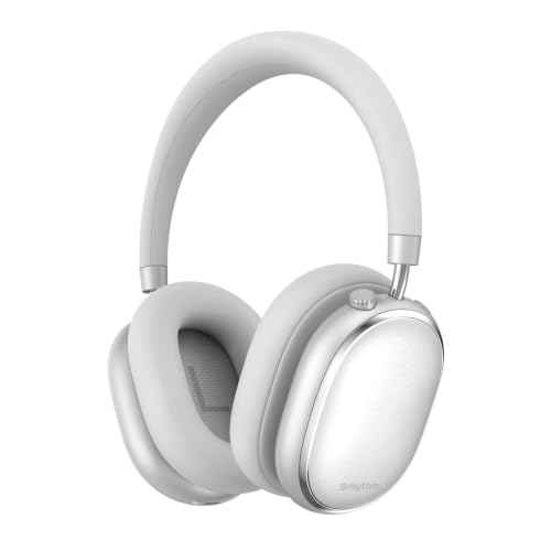 Srhythm NiceComfort 95 Hybrid Noise Cancelling Headphones Wireless | Bluetooth with Transparency,ENC,HD Sound,Slim Headphones Lightweight - color: Space Silver