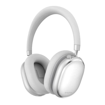 Srhythm NiceComfort 95 Hybrid Noise Cancelling Headphones Wireless | Bluetooth with Transparency,ENC,HD Sound,Slim Headphones Lightweight - color: Space Silver