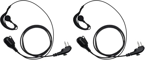 G Shape Earpiece Walkie Talkie Radio Headset Ear Piece with PTT Mic Compatible with HYT Hytera BD502 BD502i PD502 PD562 TC-508 TC-580 (Pack of 2) - size: Standar (Pack of 2)