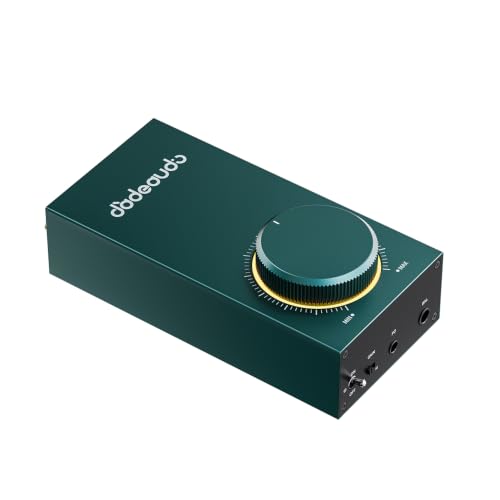 FiiO JadeAudio GIGAS 1 Desktop Headphone Amplifier, 4600mW High-Power Balanced Output, Class AB Discrete Circuit, 4.4mm & 3.5mm Amp for Planar & High-Impedance Headphones (Green) - color: Green