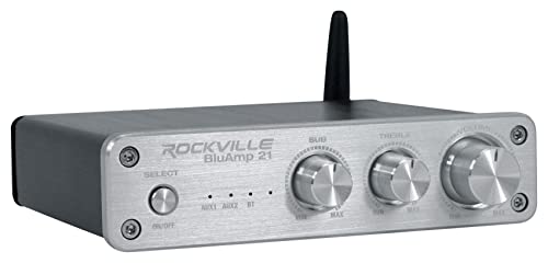 Rockville BLUAMP 21 Silver 2.1 Channel Bluetooth Home Audio Amplifier - color: Silver
