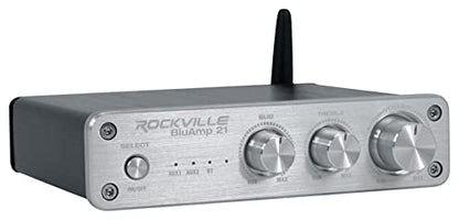 Rockville BLUAMP 21 Silver 2.1 Channel Bluetooth Home Audio Amplifier - color: Silver